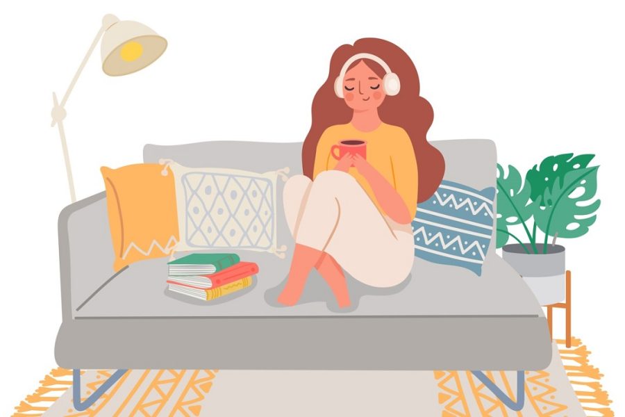 maman qui boit une tisane d'allaitement